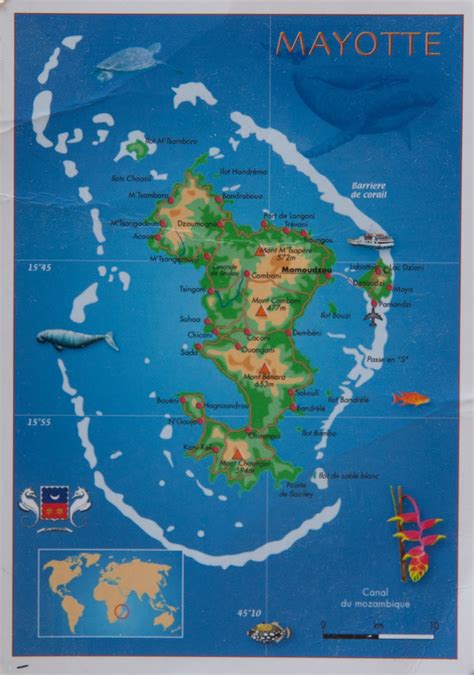 Postcards from the world: MAYOTTE - Map Card