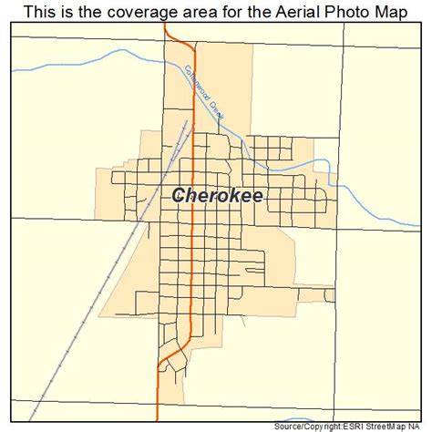 Aerial Photography Map of Cherokee, OK Oklahoma