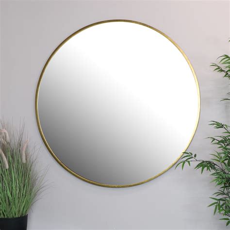 Extra Large Round Gold Wall Mirror 120cm x 120cm