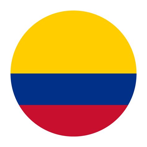 Colombia Flat Rounded Flag with Transparent Background 16328874 PNG