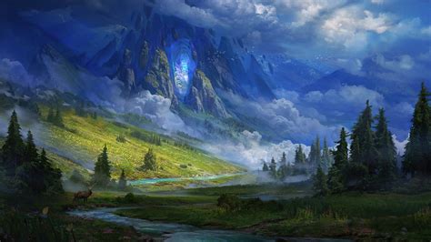 #8.1402, Fantasy, Mountain, Landscape, 4K Wallpaper