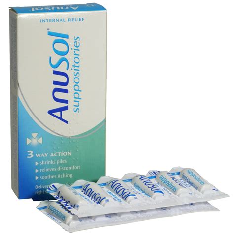 Anusol Plus HC SUPPOSITORIES Haemorrhoids 4 Way Action - 12 Pack | Home Health UK