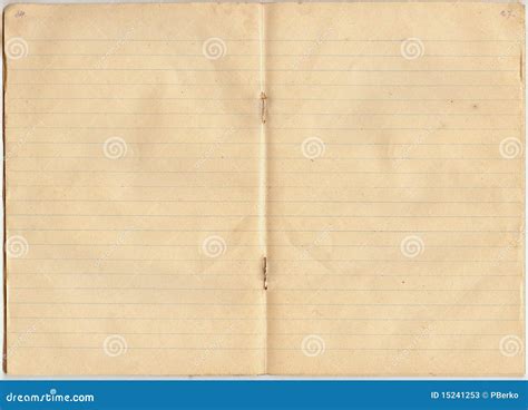 Old notebook stock image. Image of stain, aged, paper - 15241253