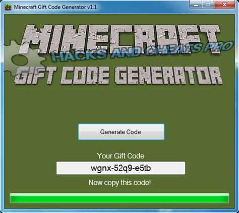 Download cheats, hacks and cracks!: Minecraft Gift Code Generator v1.1