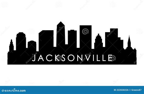 Jacksonville Skyline Silhouette. Vector Illustration | CartoonDealer ...