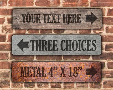 Custom Metal Street Signs Rust Wood or Stone Designs | Etsy | Custom metal, Personalized metal ...