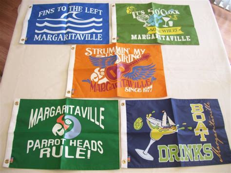 MARGARITAVILLE JIMMY BUFFET Boat Flags Complete set of 5 NEW | #1821244483