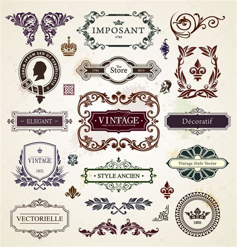 Vintage design elements — Stock Vector © Vecster #25557019