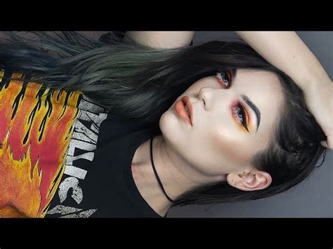 METAL MAKEUP Fiery Warm Toned Metallica inspired makeup tutorial - YouTube