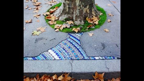 Artist Transforms Cracked Walls and Sidewalks with Colorful Mosaics - :) Healthy Happy News