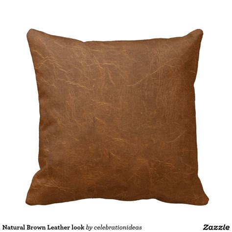 Natural Brown Leather look Throw Pillow | Zazzle.com | Throw pillows, Pillows, Master bedroom ...