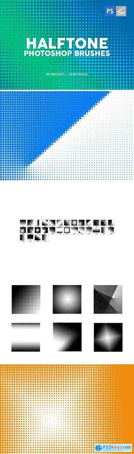 30 Halftone Gradients Photoshop Stamp Brushes » Free Download Photoshop Vector Stock image Via ...