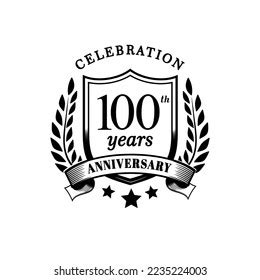 100 Year Celebration Anniversary Logo Vector Stock Vector (Royalty Free) 2235224003 | Shutterstock