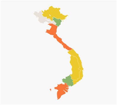 Vietnam Map Provinces, HD Png Download - kindpng