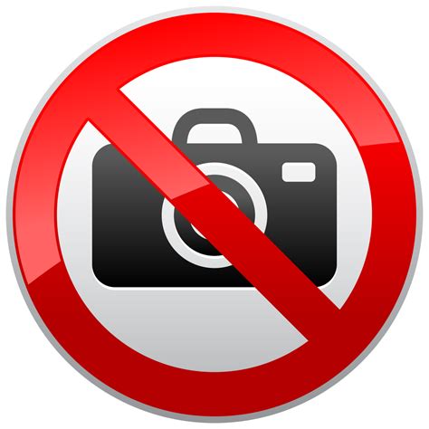 No Photography Prohibition Sign PNG Clipart