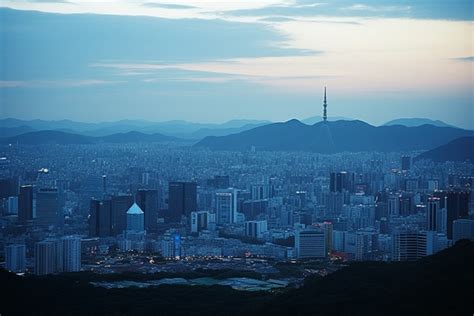 Skyline Of Seoul At Sunset Time Lapse Background, Gangnam Gu, Architecture, High Resolution ...