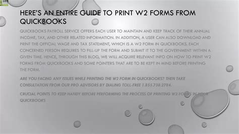 PPT - A detailed guide to print w2 form in QuickBooks PowerPoint Presentation - ID:11264370