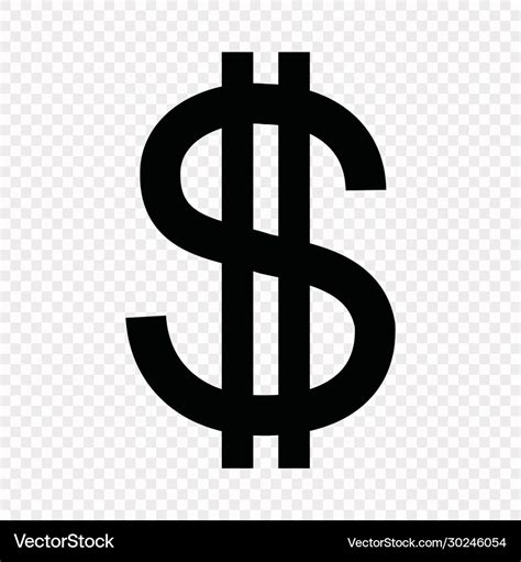 Dollar sign currency symbol Royalty Free Vector Image