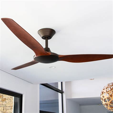 Delta 56" (142cm) Bronze/Koa 3 Blade DC Ceiling Fan & Remote Control - ThreeSixty Fans