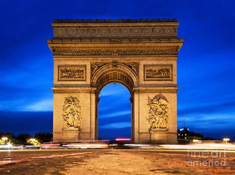 Arc de Triomphe at night Paris France Photograph by Michal Bednarek - Pixels