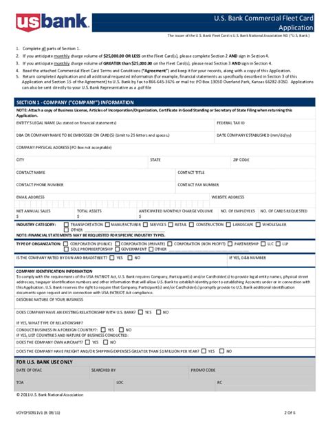 Fillable Online U.S. Bank Commercial Fleet Card Application Checklist Fax Email Print - pdfFiller