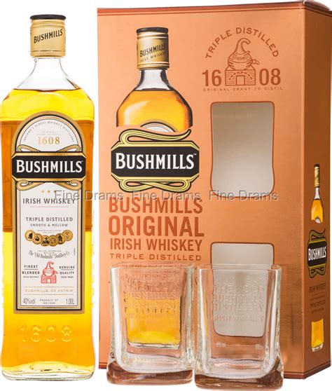 Bushmills Original Whisky (1 Liter) Gift Set - 2 Glasses