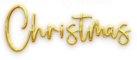 Golden volumetric 3D Text of the inscription Christmas isolated cut out ...