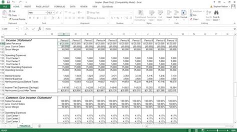 Quickbooks' Common Size Income Statement - dummies