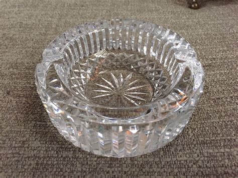 Vintage Waterford Crystal Ashtray Trinket Dish Giftware Signed Acid ...