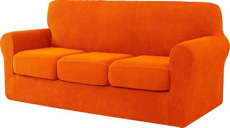 Amazon.com: Ouka Separate Stretch Cushion Couch Slipcover,4-Piece Washable Universal Couch Sofa ...
