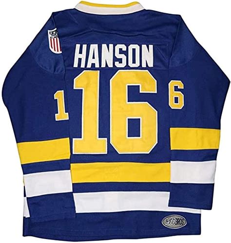 Hanson Brothers Jersey, Charlestown Chiefs 16,17,18 Slap Shot Ice Hockey Movie Jersey (Color ...