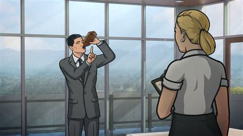 Download Sterling Archer Drinking Wallpaper | Wallpapers.com