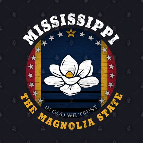 MISSISSIPPI MAGNOLIA STATE FLAG - Mississippi State - Baseball T-Shirt ...