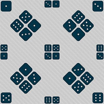 Geometric Texture Seamless Pattern Featuring Dice Icons Vector ...