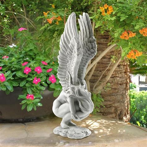 Crouching Angel Garden Statue | Gardener's Supply