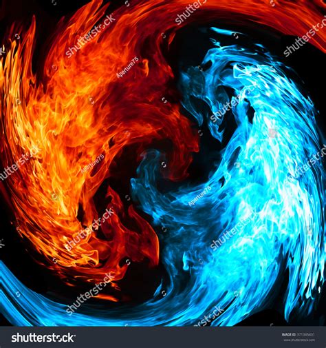 Red Blue Fire Background: ilustrações stock 371345431 | Shutterstock