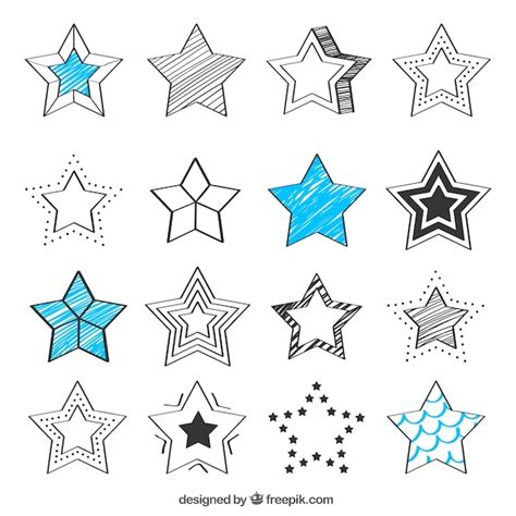 Free Vector | Hand drawn star collection