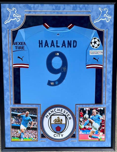 Erling Haaland Signed Custom Framed Jersey Display (Fanatics ...