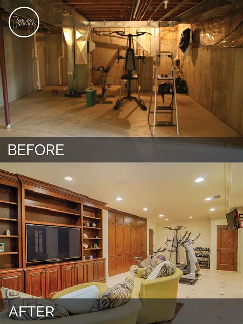 Before and After Basement Remodeling - Sebring Services #homeremodelingpictures | Basement ...