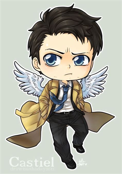 Castiel @.@ | Supernatural drawings, Supernatural cartoon, Supernatural destiel