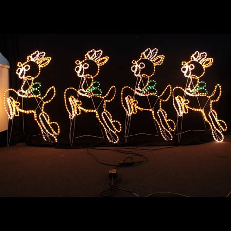 LED Animated Christmas Rope Motif Light Running Reindeer