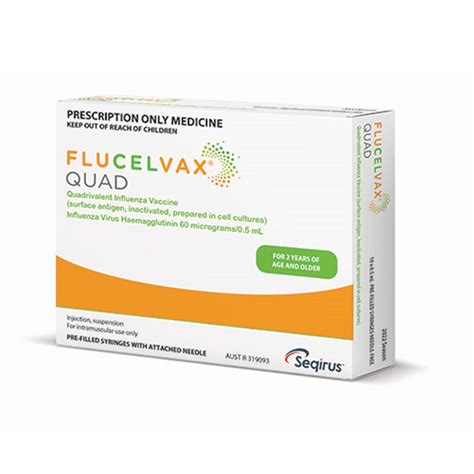 Vaccine Influenza Flucelvax Quad 10x0.5ml No Needle 2024 SM | Vaccines ...