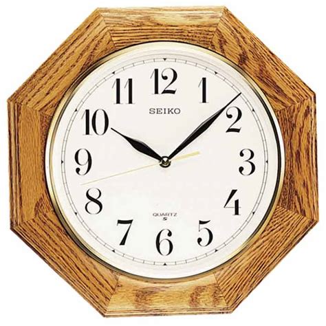 Seiko QXA102BC Quartz Oak Wall Clock