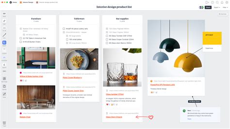 Interior Design Product Shopping List Template & Example - Milanote