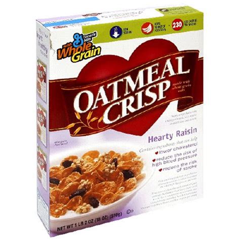 Oatmeal Crisp Cereal, Hearty Raisin, 18-Ounce Box (Pack of 4) | Healthy ...