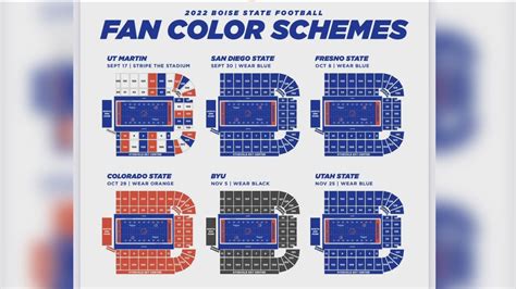 Boise State football unveils fan color schemes for 2022 season | ktvb.com