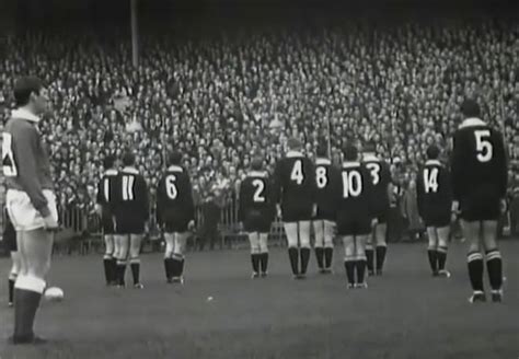 Enormous 1967 rugby crowd sings the Welsh national anthem in powerful ...