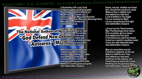 New Zealand National Anthem "God Defend New Zealand" INSTRUMENTAL with ...