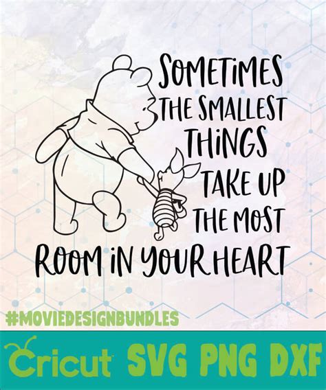 WINNIE THE POOH SOMETIMES THE SMALLEST THINGS DISNEY LOGO SVG, PNG, DXF ...