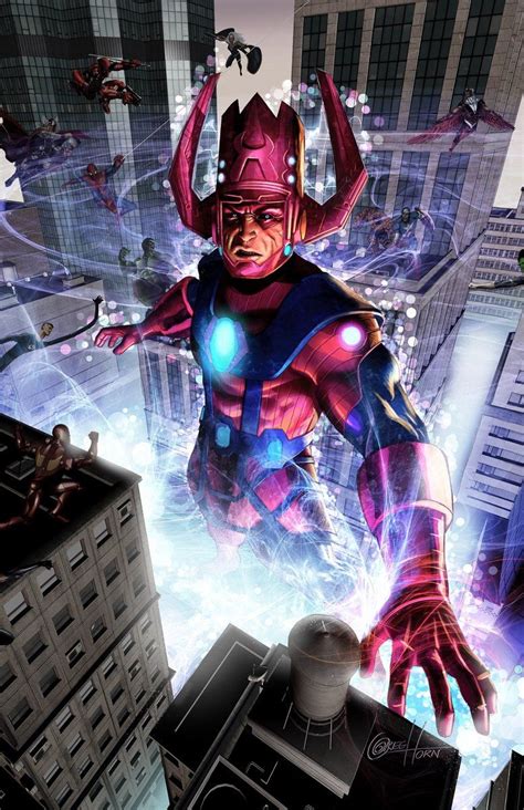 Galactus VS Heroes - high quality 11 x 17 digital print – Greg Horn Art ...